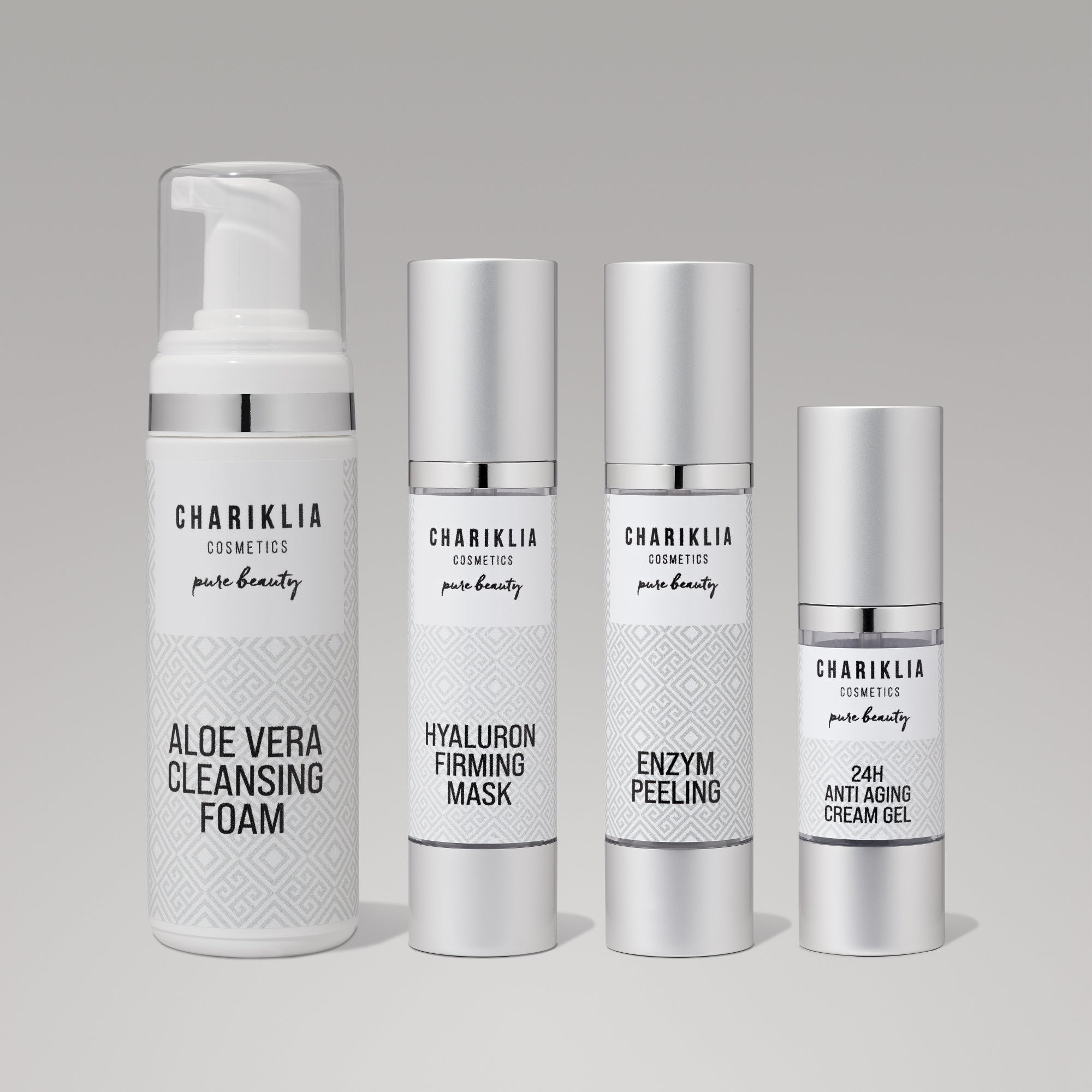 BUNDLE- ALOE VERA CLEANSING FOAM / ENZYM PEELING / FIRMING MASK / 24h ANTI AGING CREAM GEL